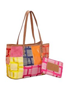 Vegas Signs Patchwork Shopper by Nine West Handbags