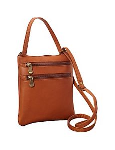 Two Zip Crossbody Minibag by Le Donne Leather
