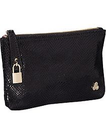 Ryan Embossed Snake Leather Clutch by Clava