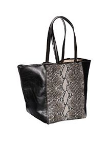 Page Python Print and Leather Tote by Clava