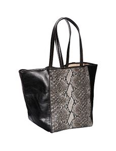 Page Python Print and Leather Tote by Clava