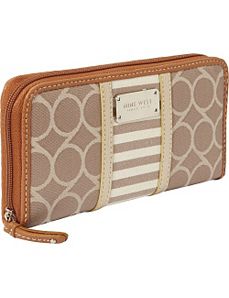 On Cloud 9 Denim Zip Around Wallet by Nine West Handbags
