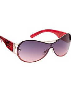 Back Frame Shield with Quilted and Stone Design by Steve Madden Sunwear