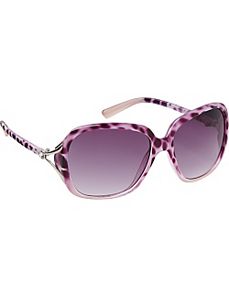 Plastic Animal Print Oval Oversized by Steve Madden Sunwear