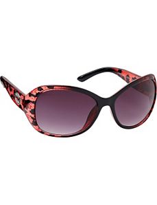 Leopard Print Oval Plastic by Steve Madden Sunwear