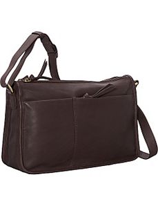 EW Twin Top Zip Semi Structured Handbag by Derek Alexander