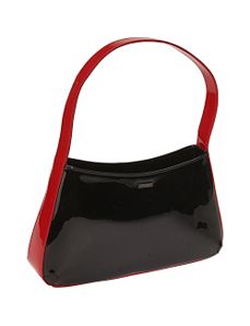 Runway Belle Black Patent Handbag by Bisadora