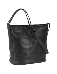 North South Double Compartment Bucket Bag by Derek Alexander Leather