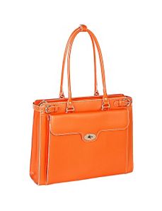W Series Winnetka Leather Women's 15.4' Laptop Case by McKlein USA