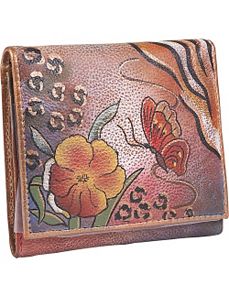 Three Fold Wallet - Premium Floral Safari by Anuschka