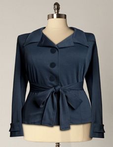 Plush Jacket In Navy by Eliza Parker