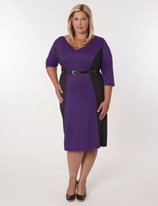 Madrid Dress Purple and Black by Eliza Parker