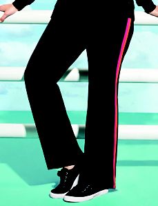 Plus size racing stripe active pant