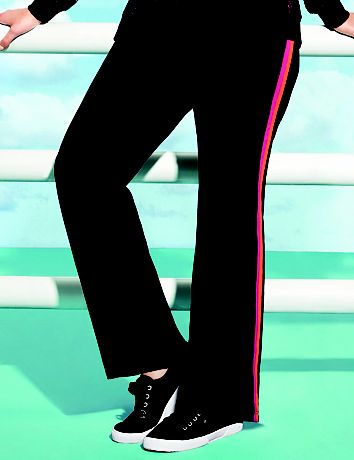 Plus size racing stripe active pant