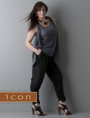 Icon Two-fer Drape Tank, Draped Harem Pant