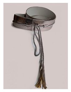Tassel Belt in Peweter by IGIGI by Yuliya Raquel