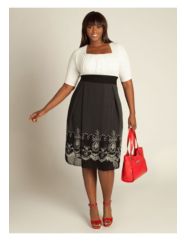 Hayleigh Dress in Ivory/Black by IGIGI by Yuliya Raquel