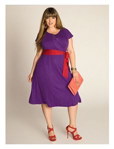 Kelsey Wrap Dress in Grape by IGIGI by Yuliya Raquel