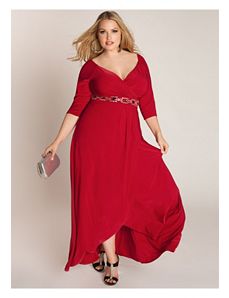 Nadine Jeweled Gown in Ruby by IGIGI by Yuliya Raquel