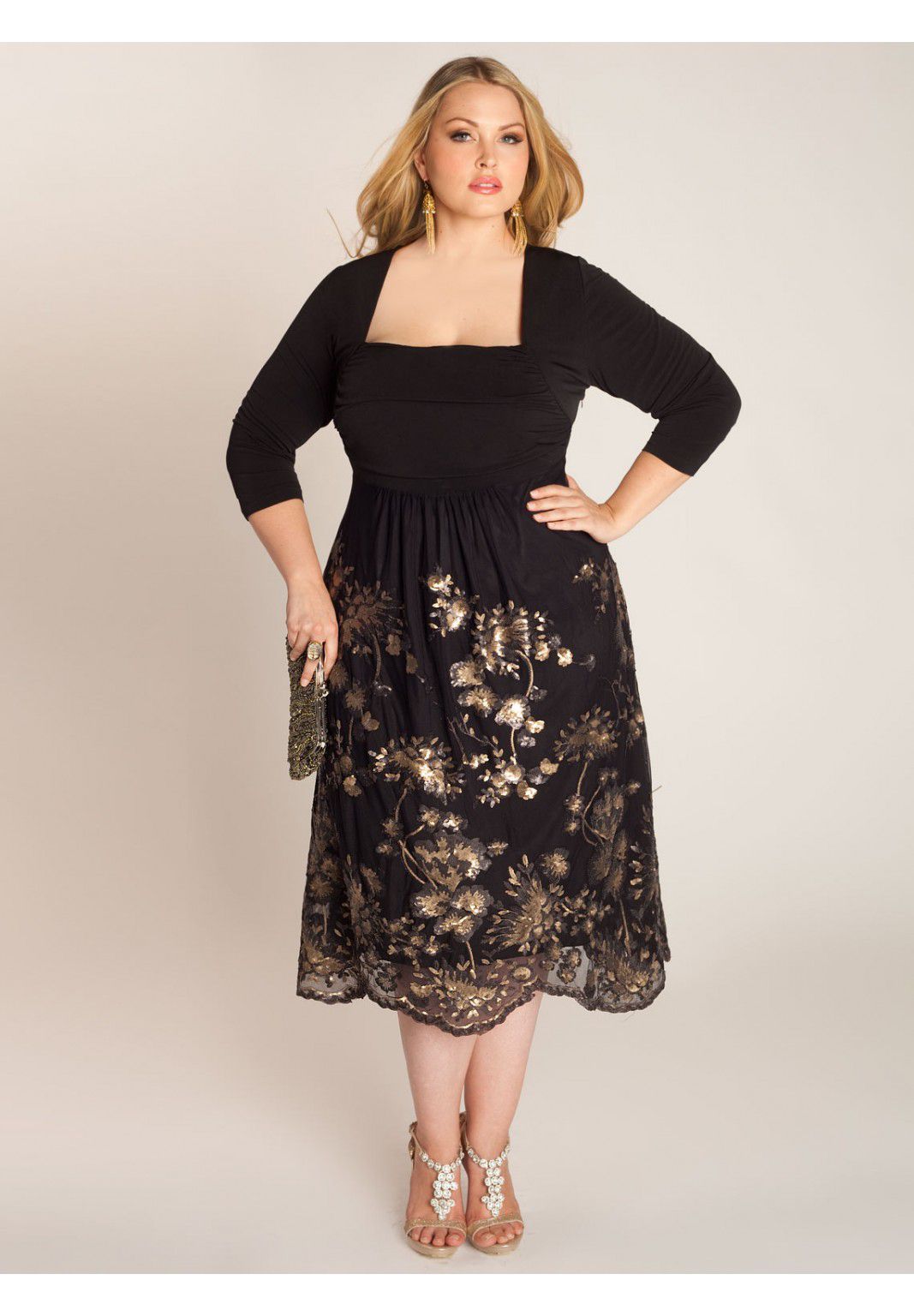 BLACK/ANTIQUE GOLD