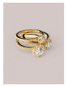 Mariah Stack Rings in Ice by IGIGI by Yuliya Raquel