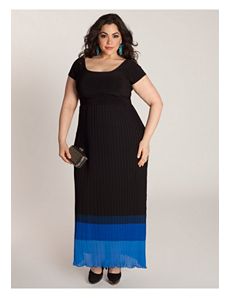 Bernadette Maxi Dress in Black/Lapis by IGIGI by Yuliya Raquel