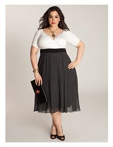 Rita Vintage Polka Dot Dress in Black by IGIGI by Yuliya Raquel