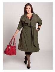 Rainy Day Trench Coat in Olive by IGIGI by Yuliya Raquel