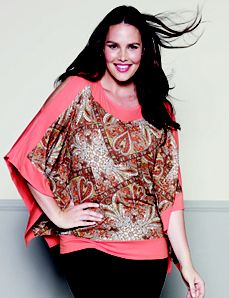 Split sleeve scarf print top
