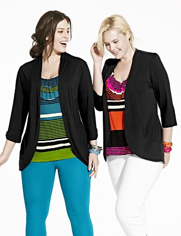Layered look ruffled top by Lane Bryant