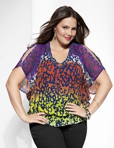 Ombre animal drama top