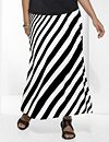 Diagonal striped maxi skirt