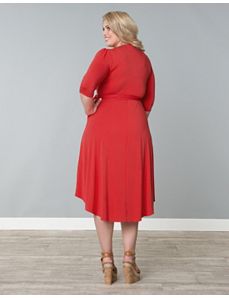 Winona Hi-Lo Wrap Dress by Kiyonna