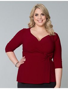 Audrey Faux Wrap Top by Kiyonna