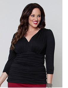 Sadie Ruched Top by Kiyonna