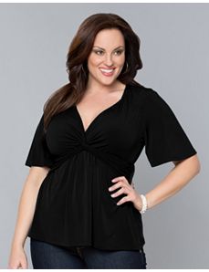 Abby Twist Front Top by Kiyonna
