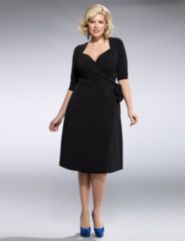 Sweetheart Knit Wrap Dress by Kiyonna