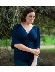 Keira Kimono Sleeve Top by Kiyonna