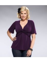 Abby Twist Front Top by Kiyonna