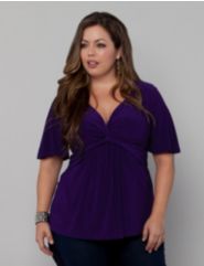 Abby Twist Front Top by Kiyonna