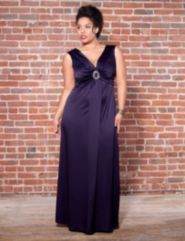 Evangeline Satin Gown by Kiyonna
