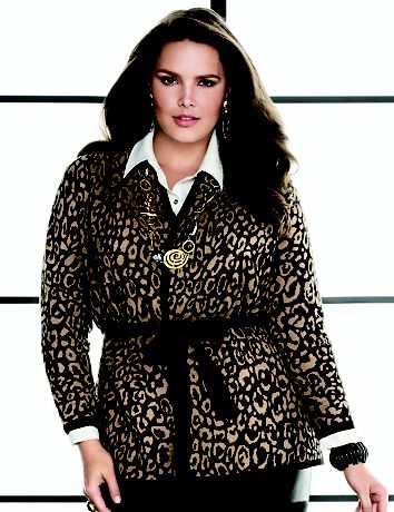 Animal print cardigan by Lane Bryant