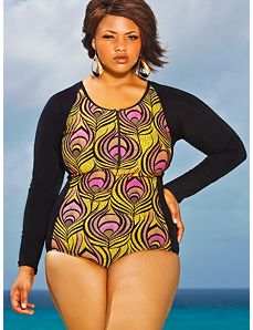 Malibu Surfer Swimsuit - Orange Multi by Monif C.
