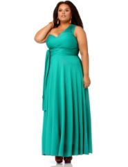 'Marilyn' Long Convertible Dress - Aqua/Teal by Monif C.