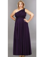 'Marilyn' Long Convertible Dress - Purple by Monif C.