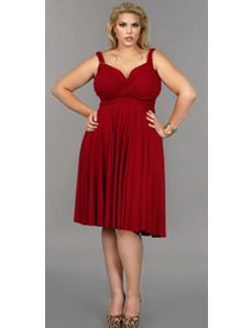 'Marilyn' Short Convertible Dress - Red by Monif C.