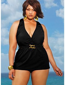 Mozambique Halter Swim Dress - Black by Monif C.