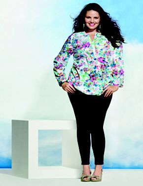 Floral blouse & ankle jean