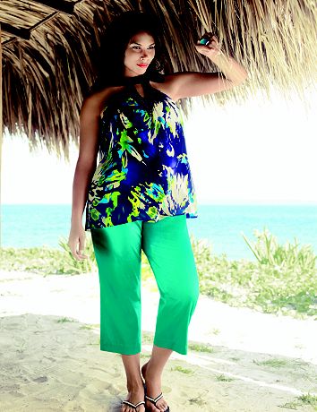 Beaded halter top by Lane Bryant