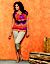 Twist front starburst top by Lane Bryant